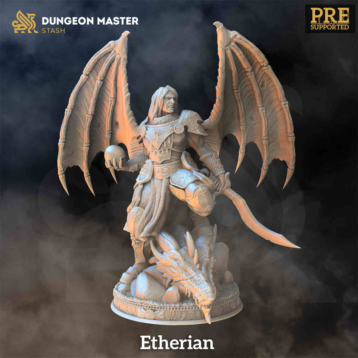 Etherian the Vampire Fighter DND Role 3D Printing Miniatures Resin Figure Board Game