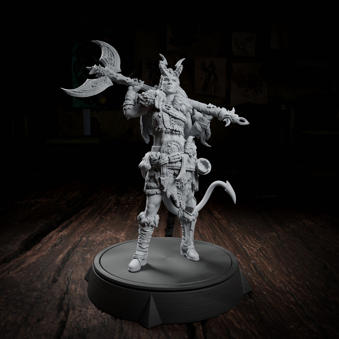 Wyetta Lavesh the Tiefling Hero 3D Printing Miniatures Resin Figure Board Game DND Role