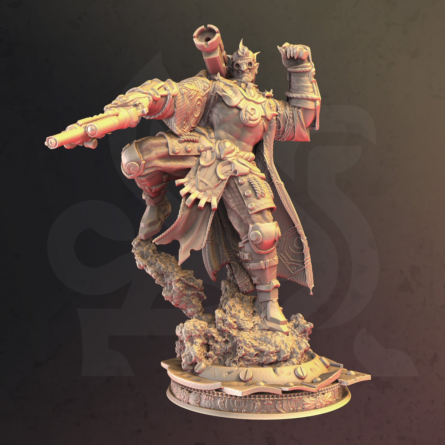 Half-Orc Artificer DND Role 3D Printing Miniatures Resin Figure Board Game