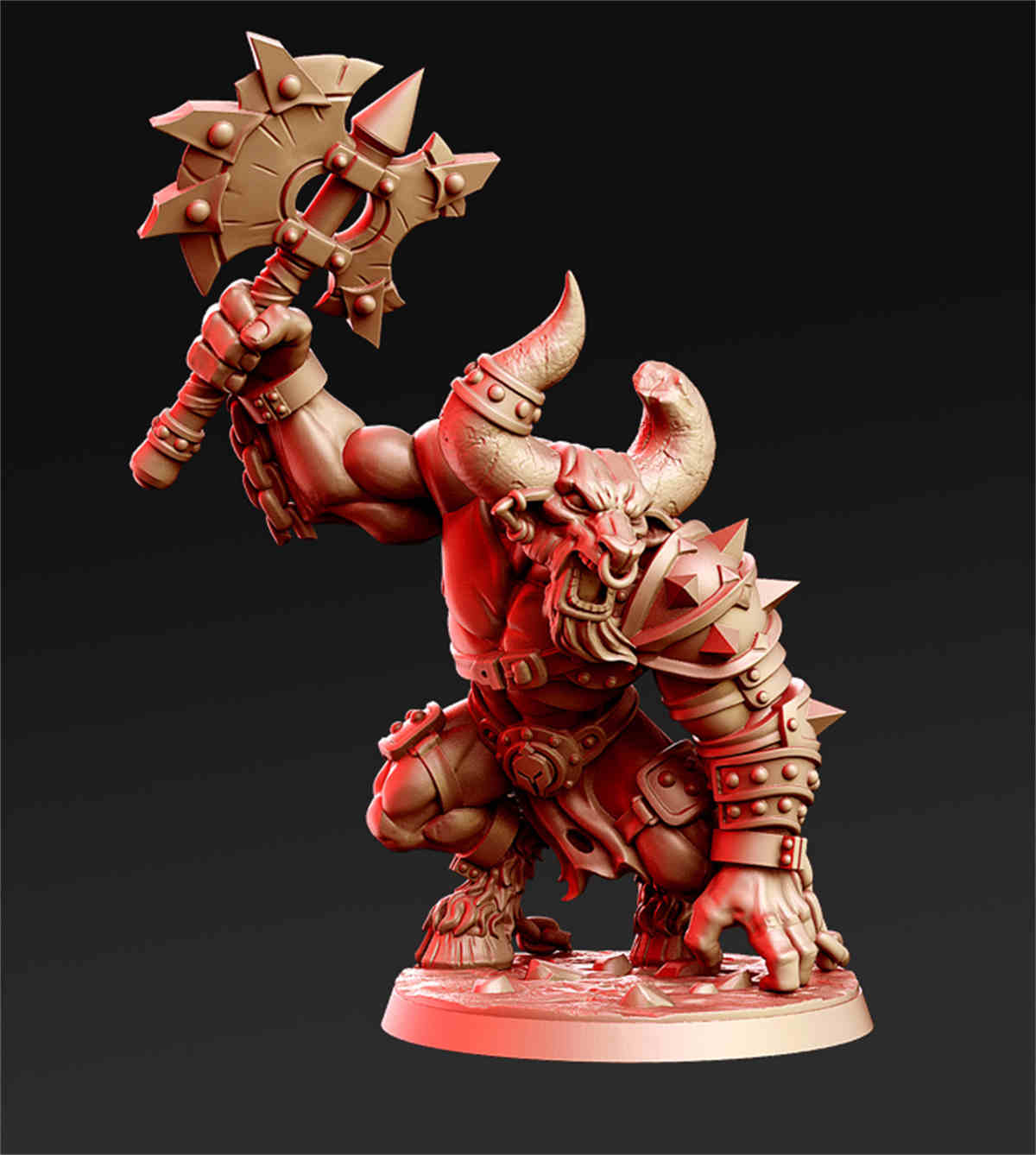 Taumachos - Minotaur Gladiator | DND Role 3D Printing Miniatures Resin Figure Board Game