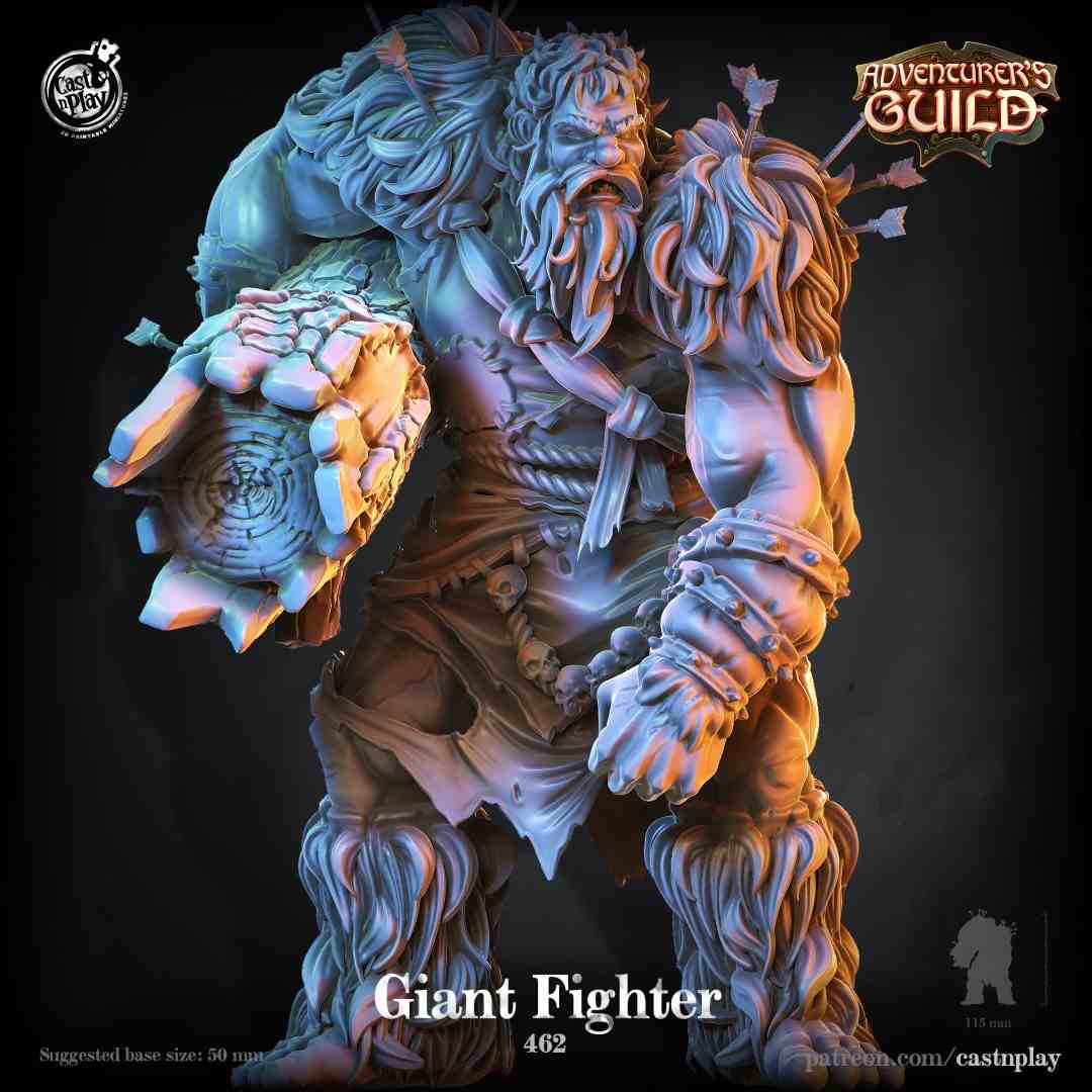 Giant Fighter DND Role 3D Printing Miniatures Resin Figure Board Game Chess