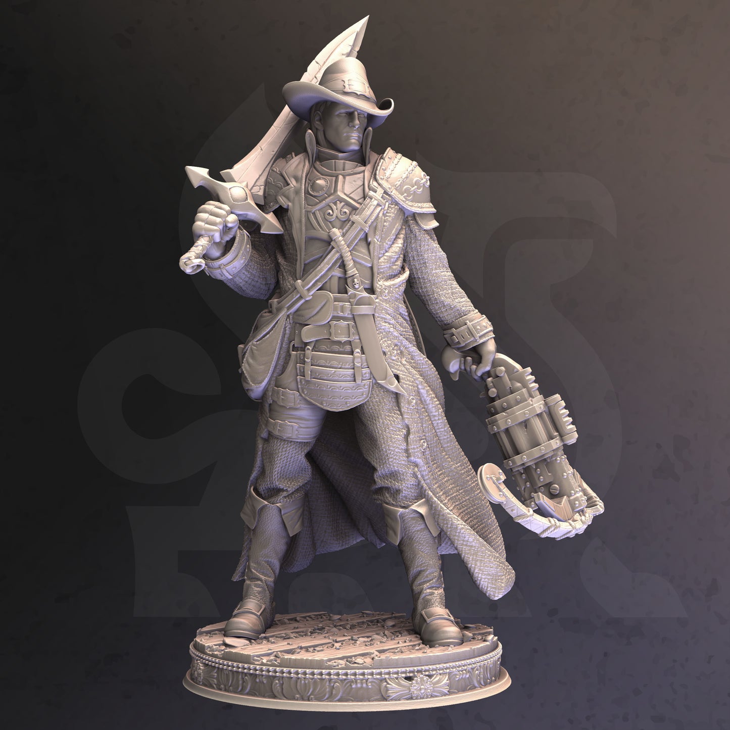 Vampire Hunter Valter Brookes DND Role 3D Printing Miniatures Resin Figure Board Game