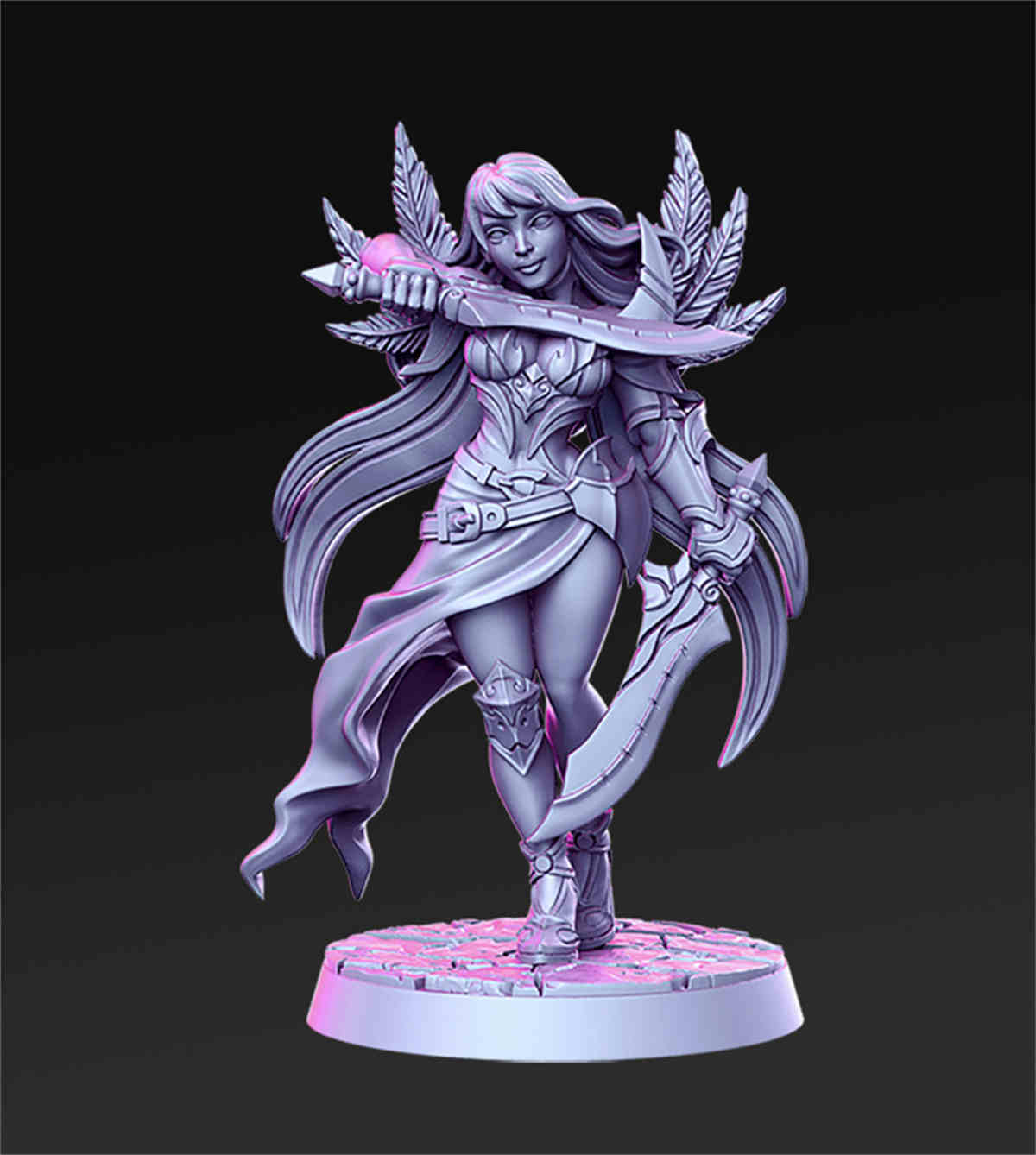 Valeen - Female blade dancer | DND Role 3D Printing Miniatures Resin Figure Board Game