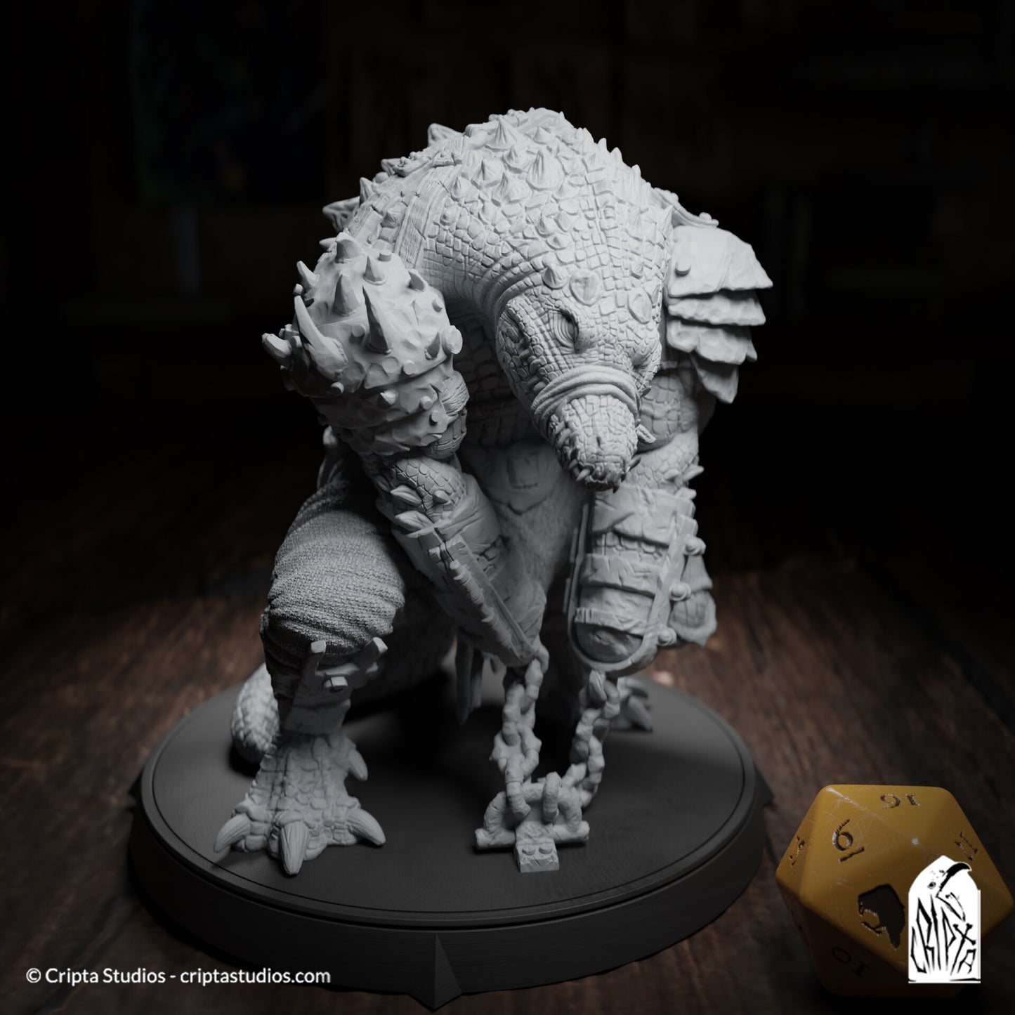 Crocodile Prisioner 3D Printing Miniatures Resin Figure Board Game DND Role