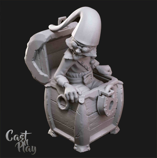 Gnome in the Chest DND Monster 3D Printing Miniatures Resin Figure Board Game Chess