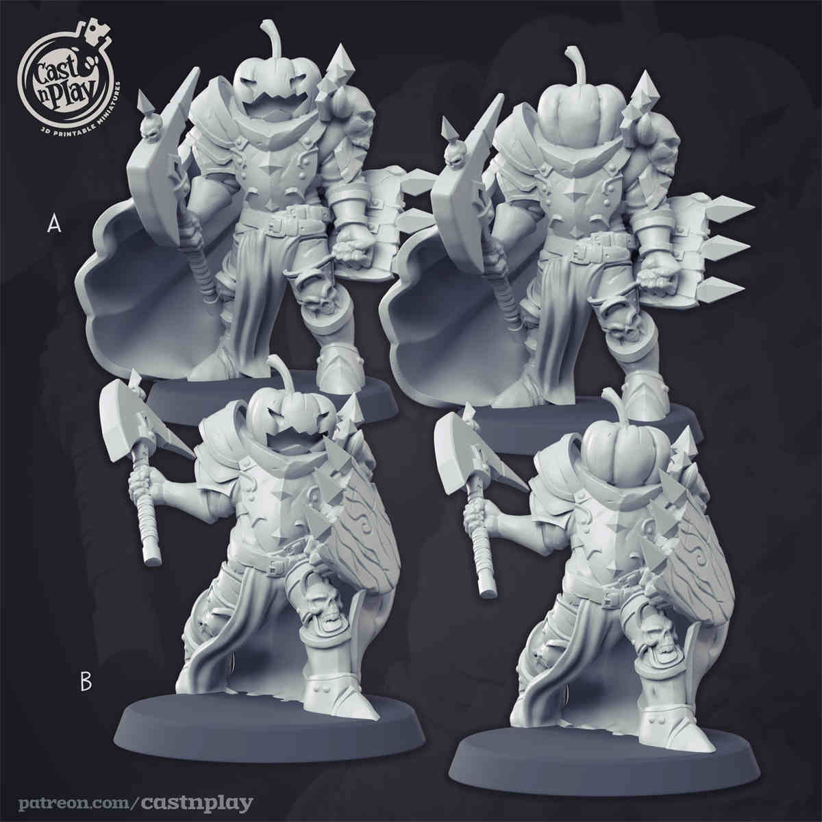 Pumpkin Warrior DND Role 3D Printing Miniatures Resin Figure Board Game