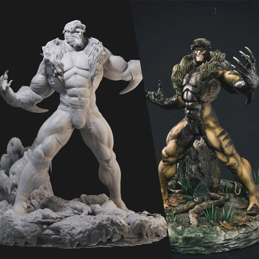 Sabretooth X-Men Mutants 3D Printing Scale GK Resin Figure