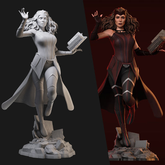 Scarlet Witch Avengers 3D Printing Scale GK Resin Figure