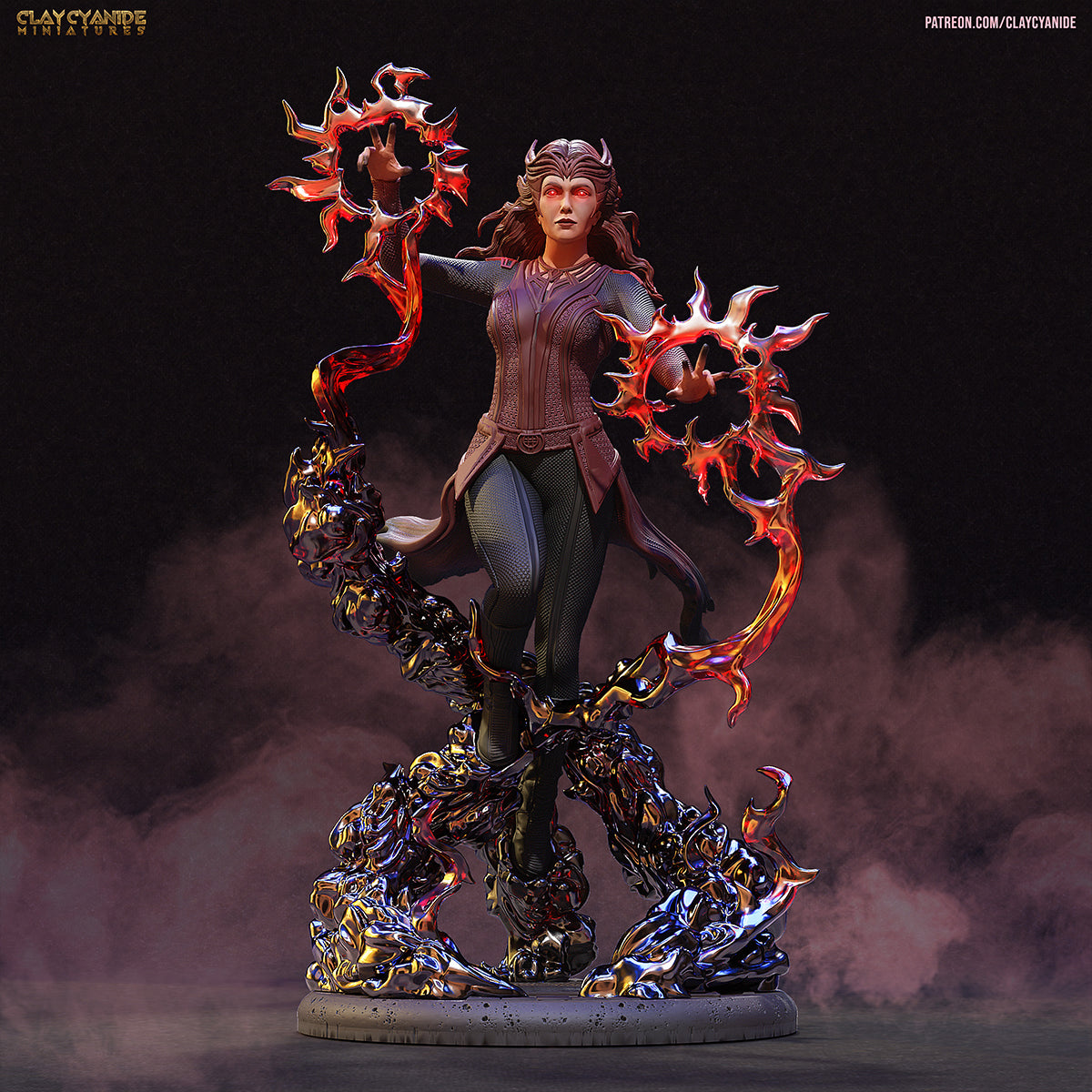 Scarlet Witch Wanda 3D Printing Scale GK Resin Figure