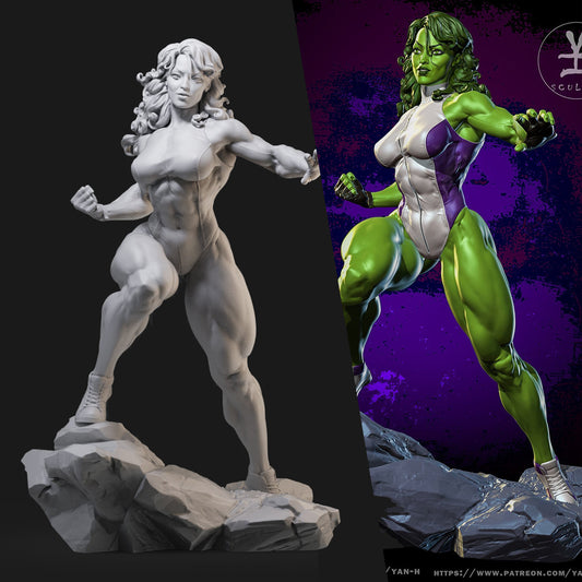 She-Hulk Marvel Super Heroes 3D Printing Scale GK Resin Figure