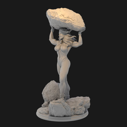 She-Hulk Lifts the Stone 3D Printing Scale GK Resin Figure