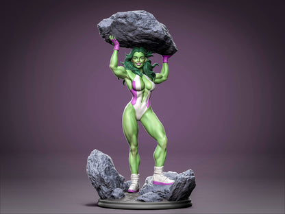 She-Hulk Lifts the Stone 3D Printing Scale GK Resin Figure