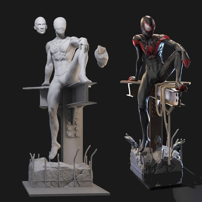 Spider-Man Miles 3D Printing Scale GK Resin Figure