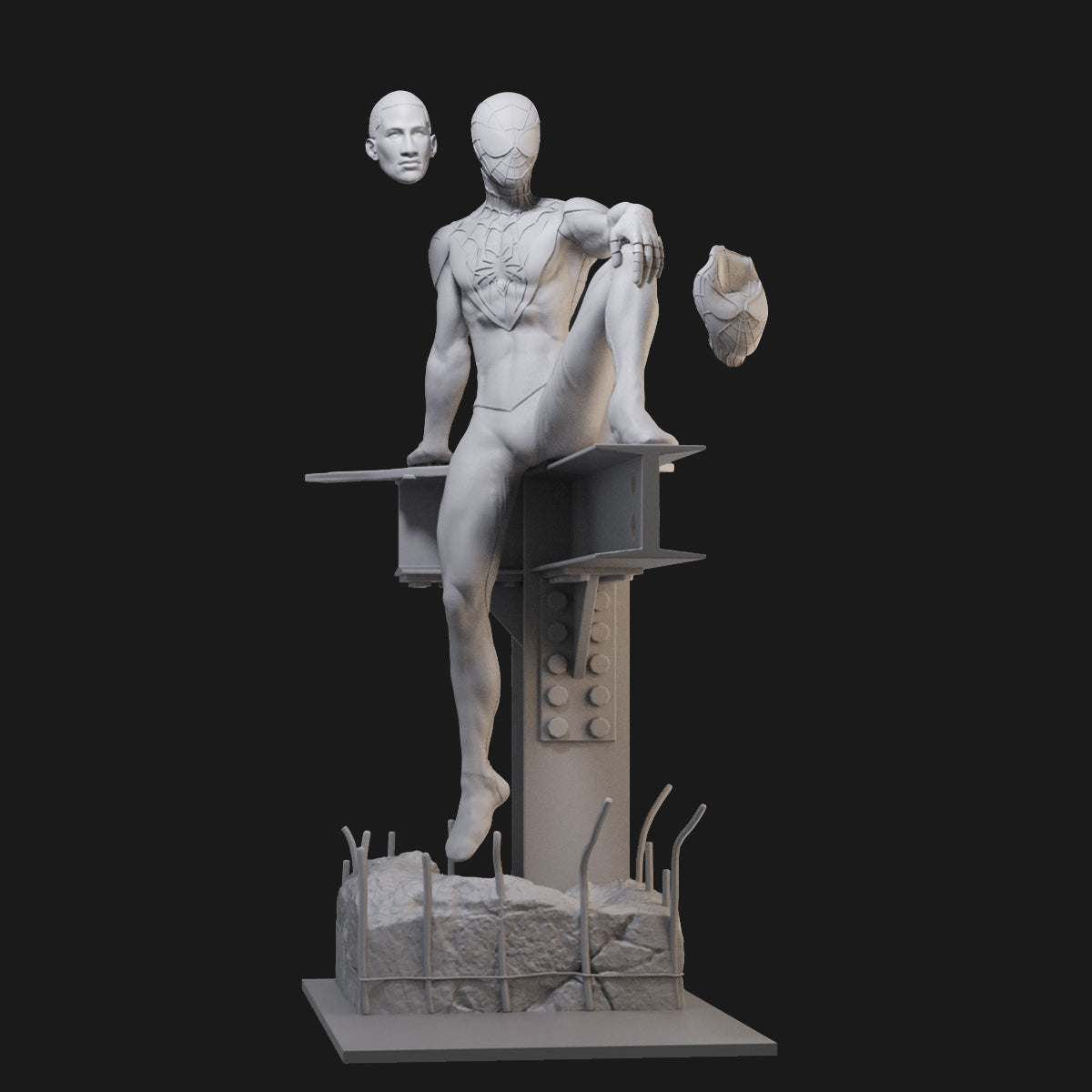 Spider-Man Miles 3D Printing Scale GK Resin Figure