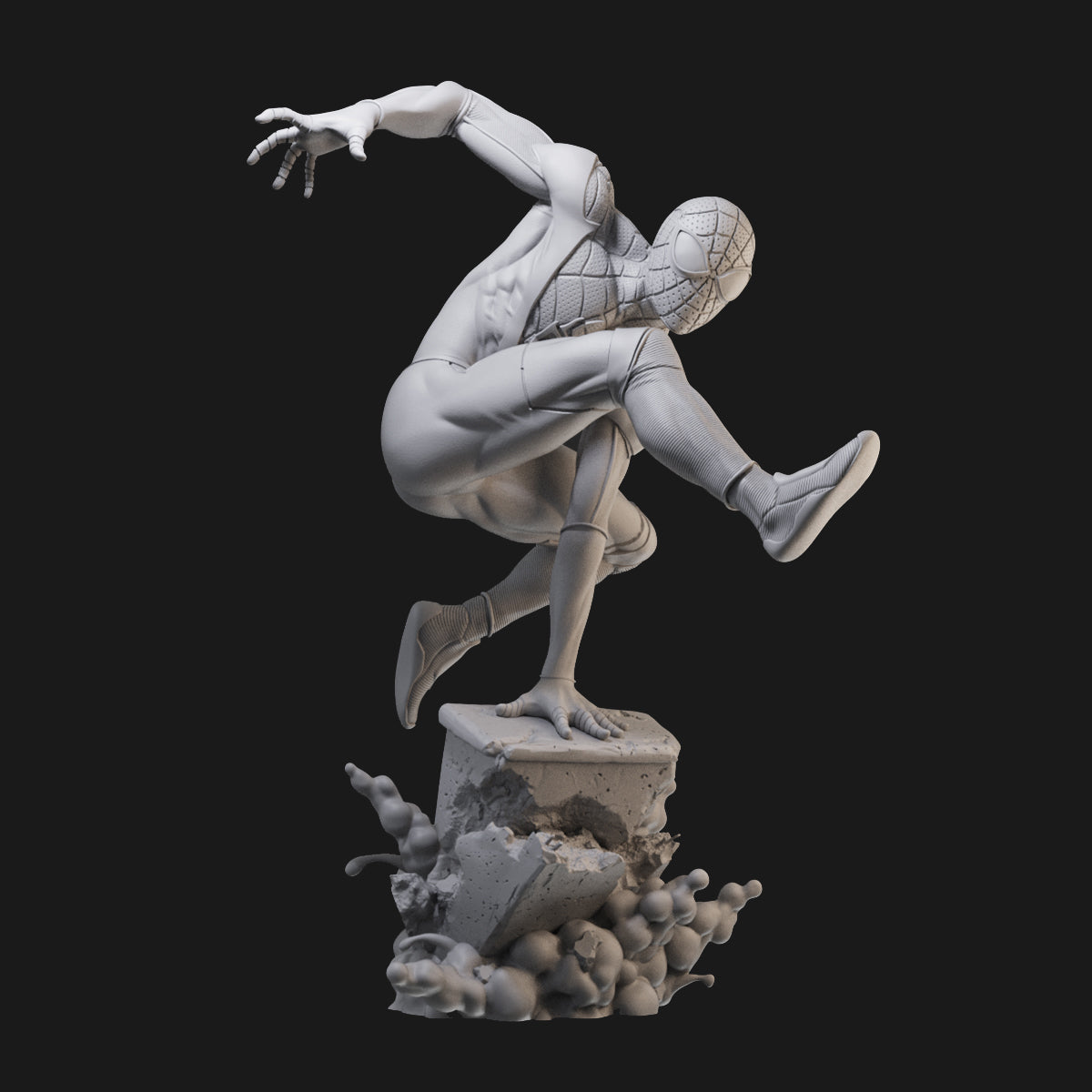 Spider-Man Miles 3D Printing Scale GK Resin Figure