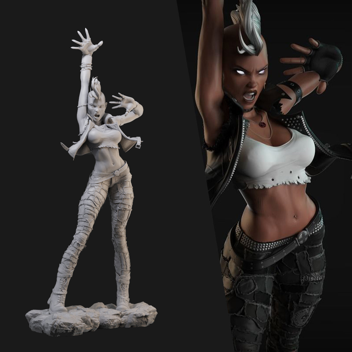 Storm Cyber Style 3D Printing Scale GK Resin Figure