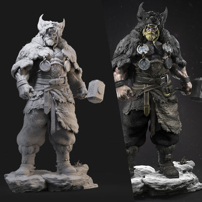 Thor Barbarian Edition 3D Printing Scale GK Resin Figure