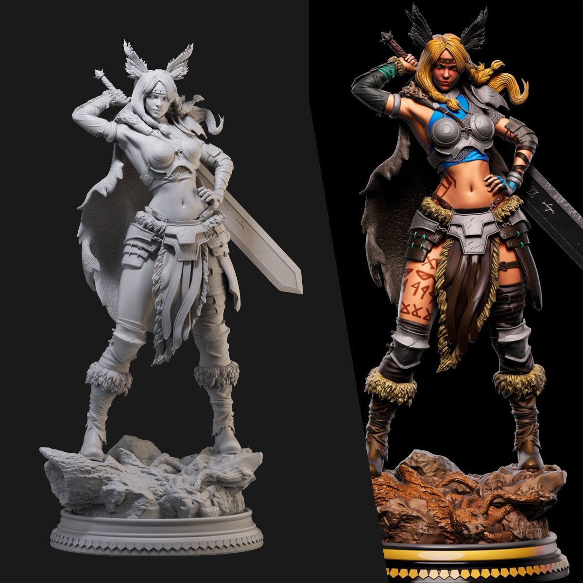 Valkyrie Marvel 3D Printing Scale GK Resin Figure