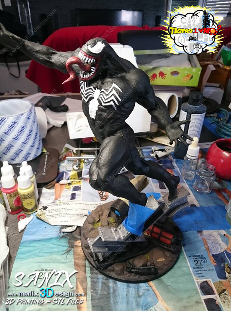 Venom Destroys the City 3D Printing Scale GK Resin Figure