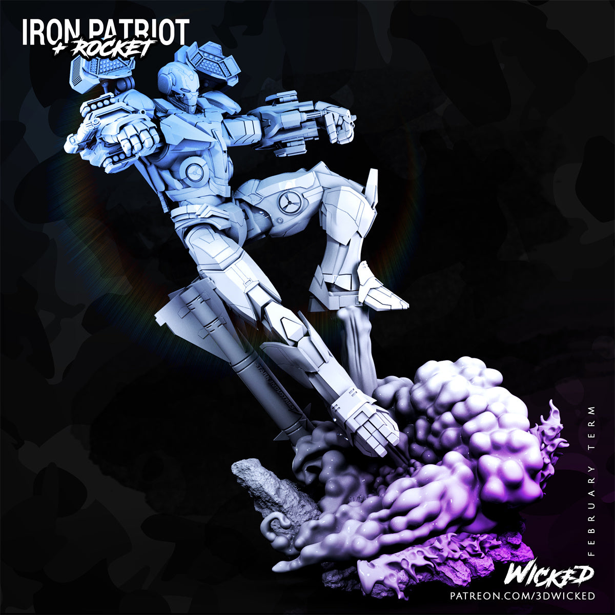 War Machine Avengers 3D Printing Scale GK Resin Figure