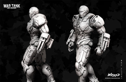 War Machine Marvel's Avengers 3D Printing Scale GK Resin Figure