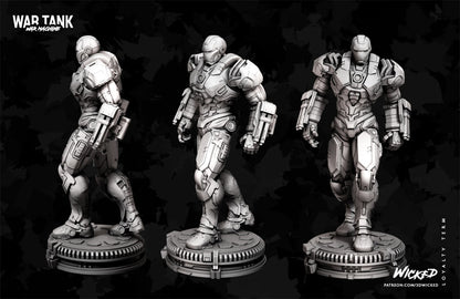 War Machine Marvel's Avengers 3D Printing Scale GK Resin Figure