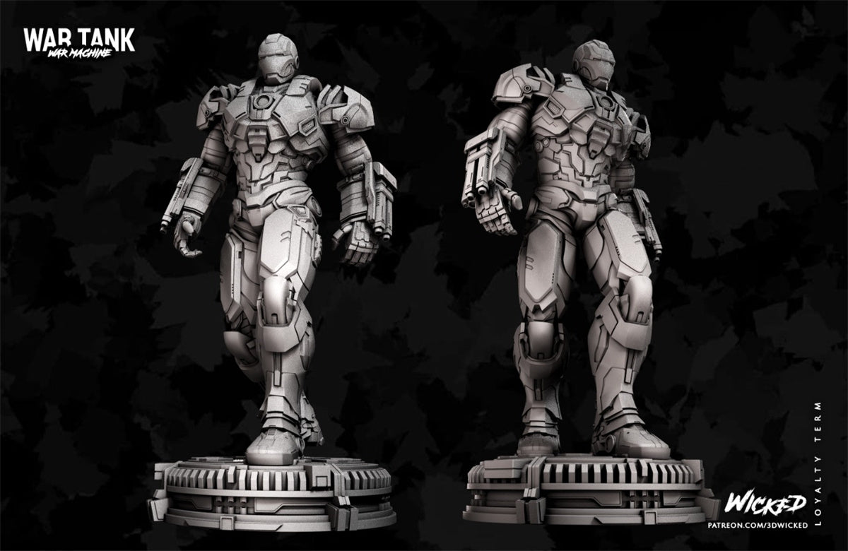 War Machine Marvel's Avengers 3D Printing Scale GK Resin Figure