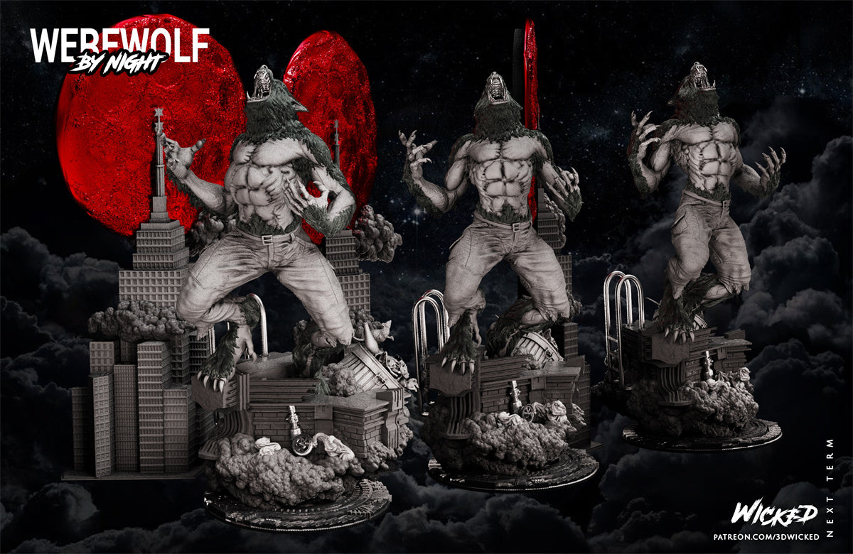 Werewolf by Night Marvel Spotlight 3D Printing Scale GK Resin Figure