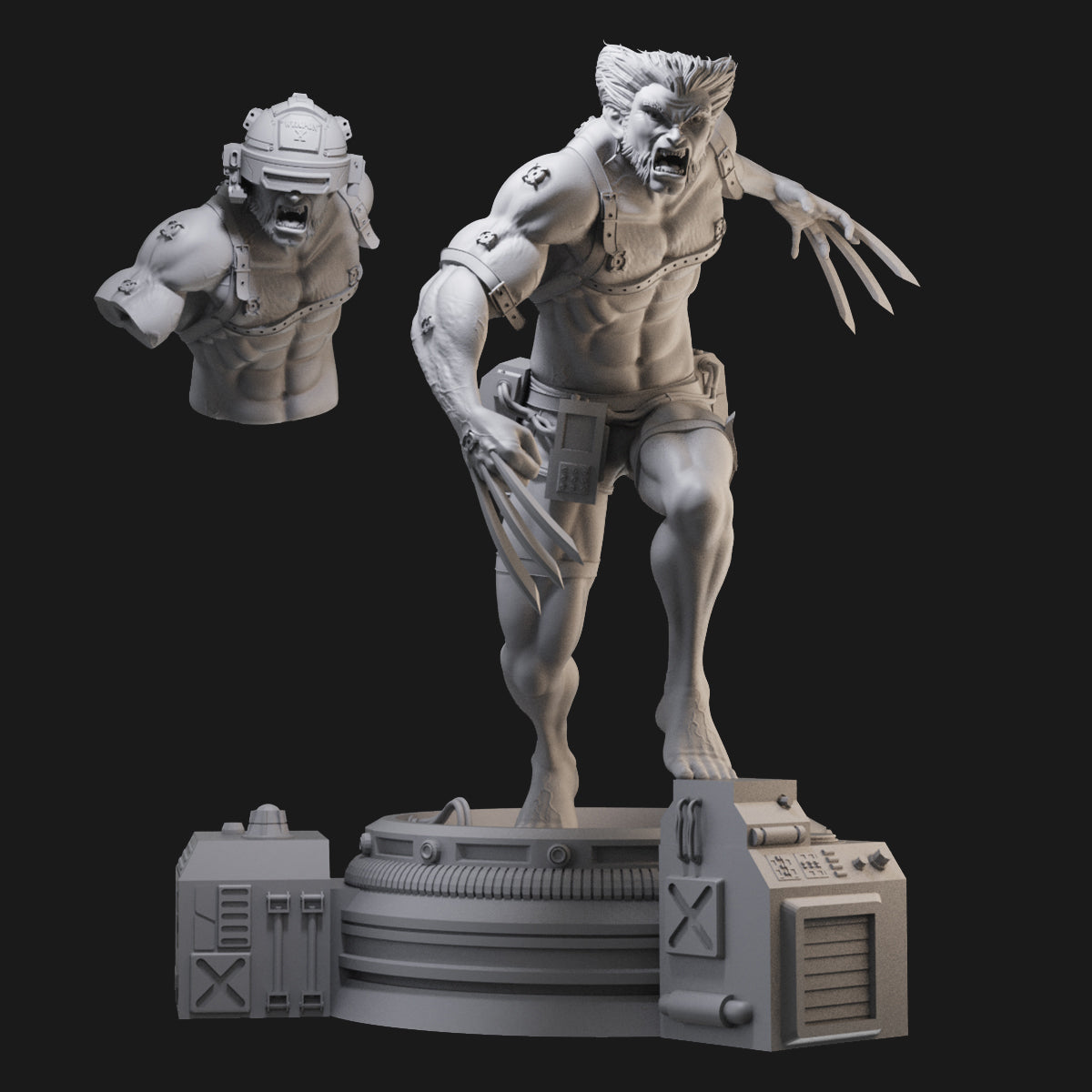 Wolverine Classic Scenes Marvel 3D Printing Scale GK Resin Figure