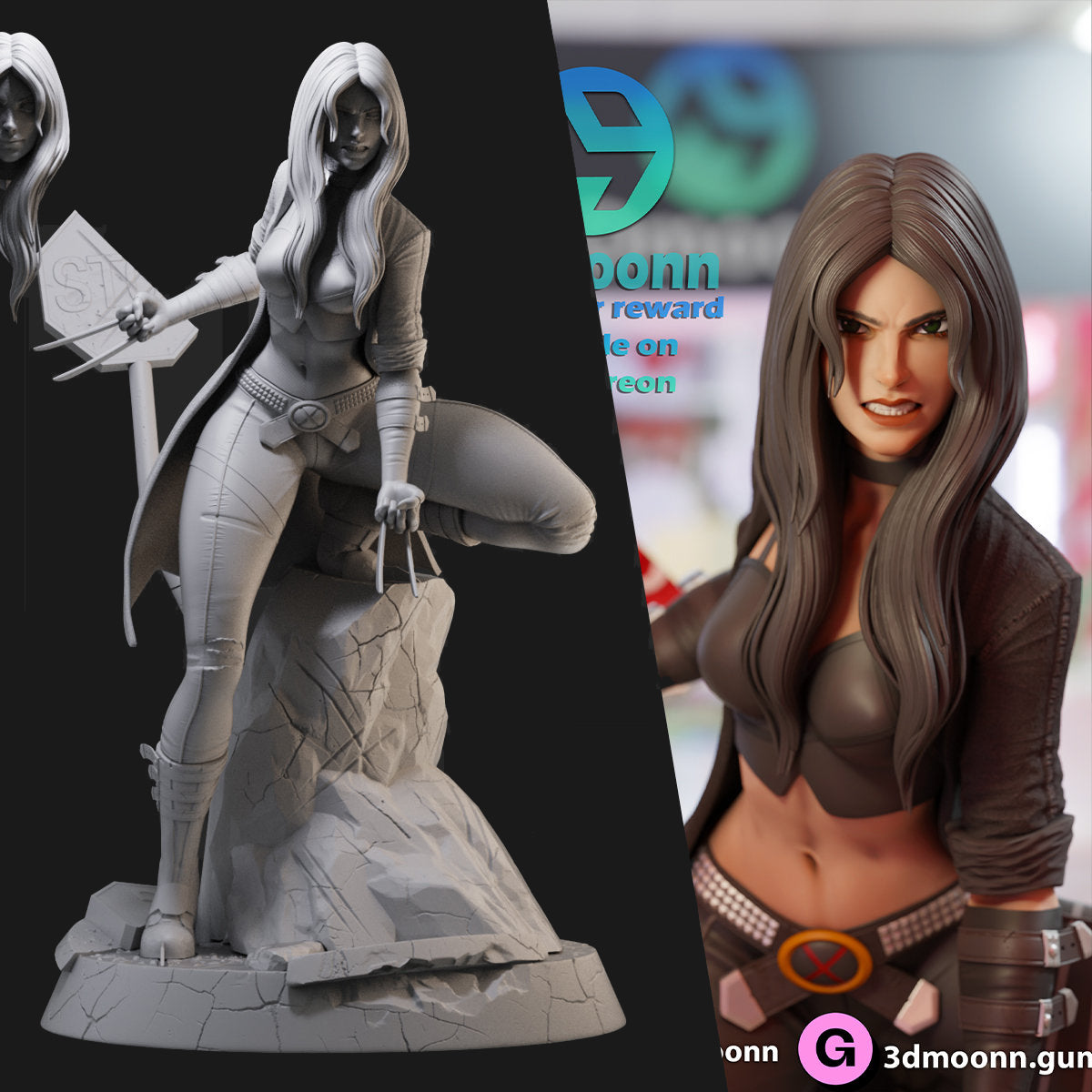 X23 Wolverine Female Mutant 3D Printing Scale GK Resin Figure